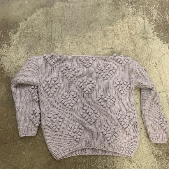 Bloggers favourite chic wish lavender bubble heart 3d sweater - Picture 7 of 8